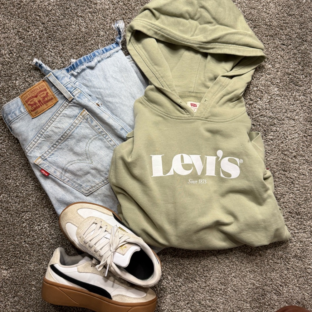 Levi's Olive Green Oversized Hoodie, Women’s S